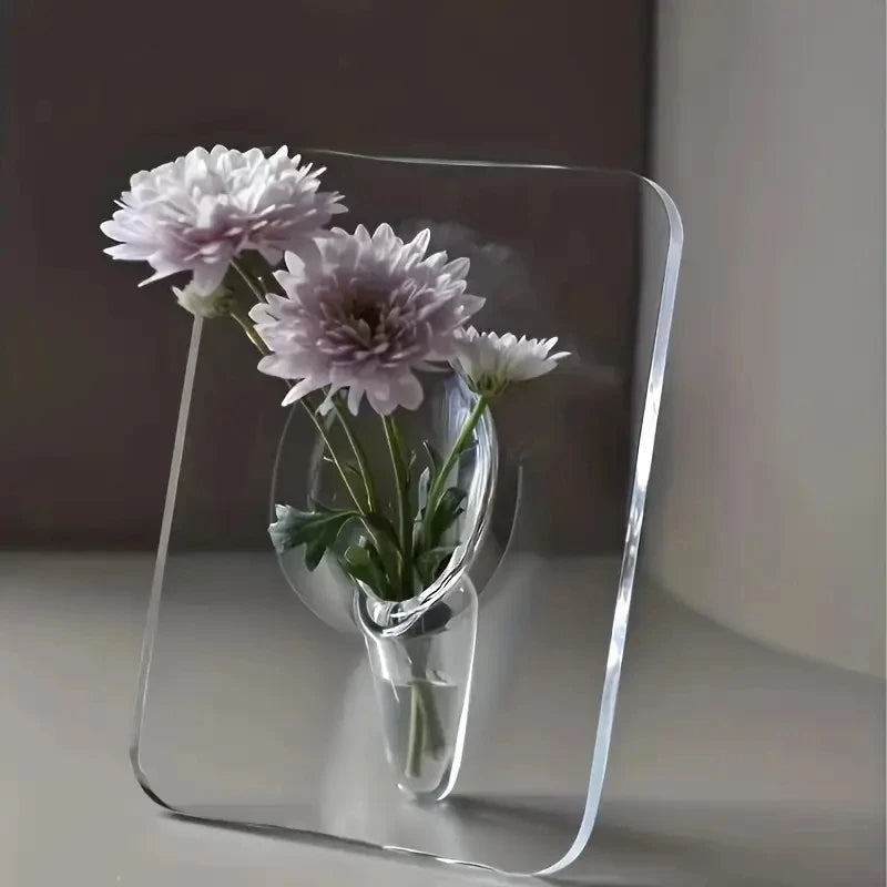 Modern Decorative Acrylic Picture Frame Flower Vase | Quality Home Accessory Built to Look Great & Last for Years