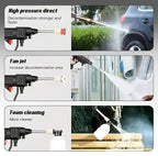 Cordless Portable High Pressure Spray Water Gun Set | Ideal for Cleaning Cars, Patios & Garden Furniture | Built for British Weather — Durable, Attractive Outdoor Design