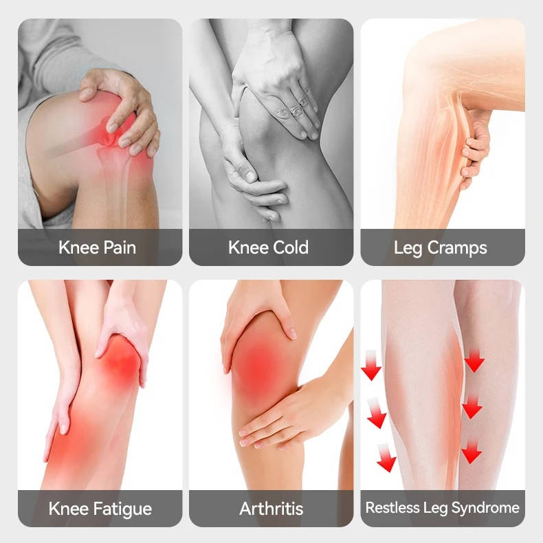 Cordless Knee Massager With Heat Vibration For Pain Relief | Doctor-Recommended Support for Pain Relief, Recovery & Mobility