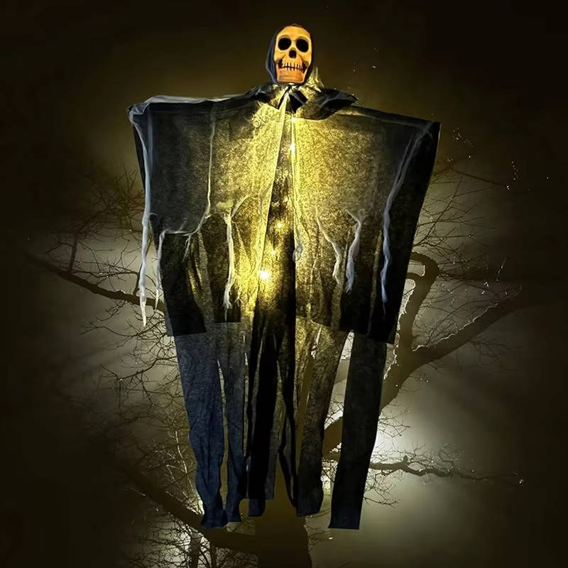 Glowing Skull Scary Outdoor Halloween Decorations — Set of Two | Some Decorations Are Just Décor — This One Becomes Part of Your Tradition