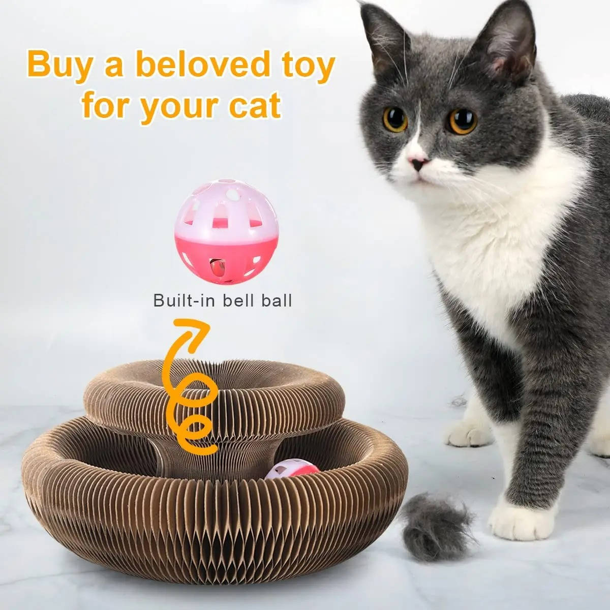 Cat Scratcher with Ball Track | Premium Pet Care — Safe, Durable & Trusted by Pet Owners Everywhere