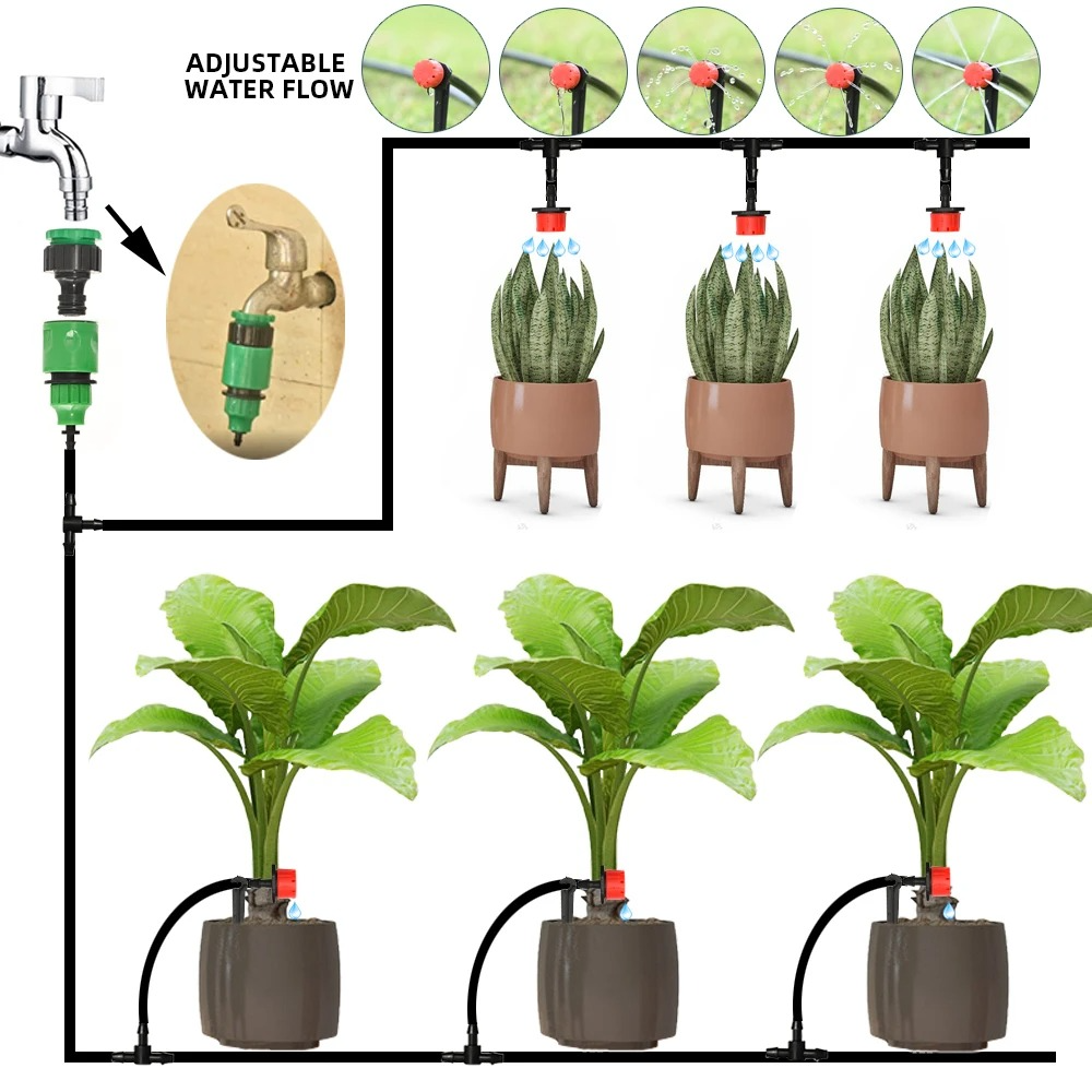 Drip Irrigation System With Automatic Timer | Easy-Care Garden Essential That Transforms Any Outdoor Space