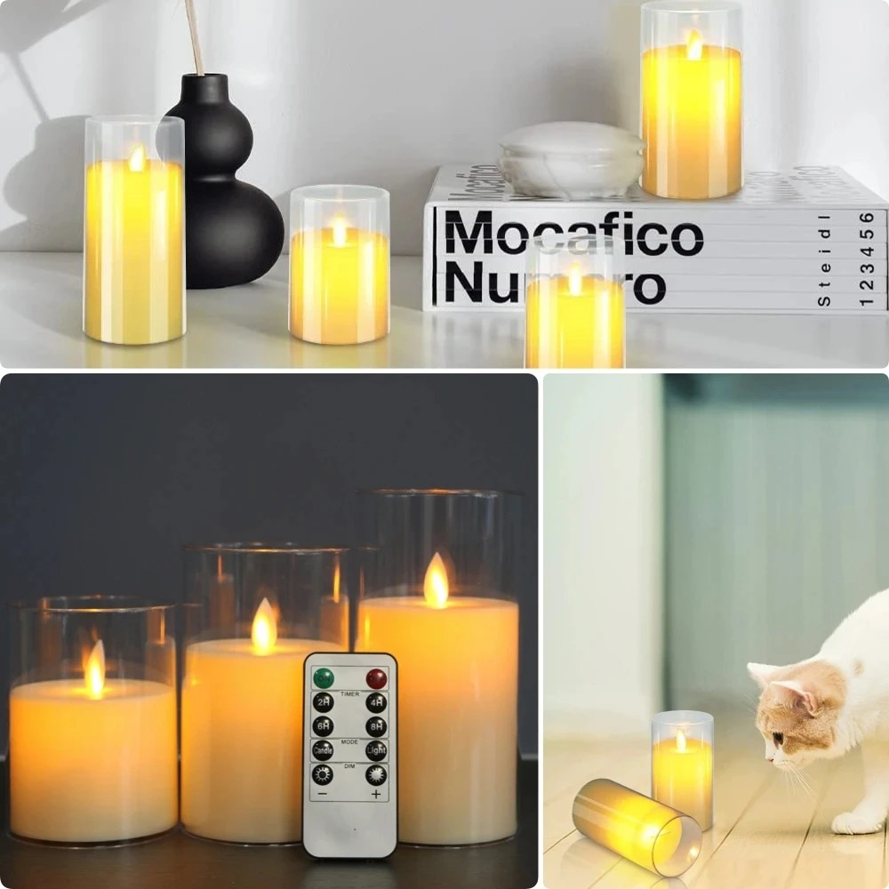 Realistic Flameless Candles With Remote | Stylish Home Essential That Transforms & Elevates Your Living Space
