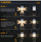 2 Set Solar Wall Lamp Outdoor | Hardy, Weather-Resistant & Beautifully Designed for Your Outdoor Space