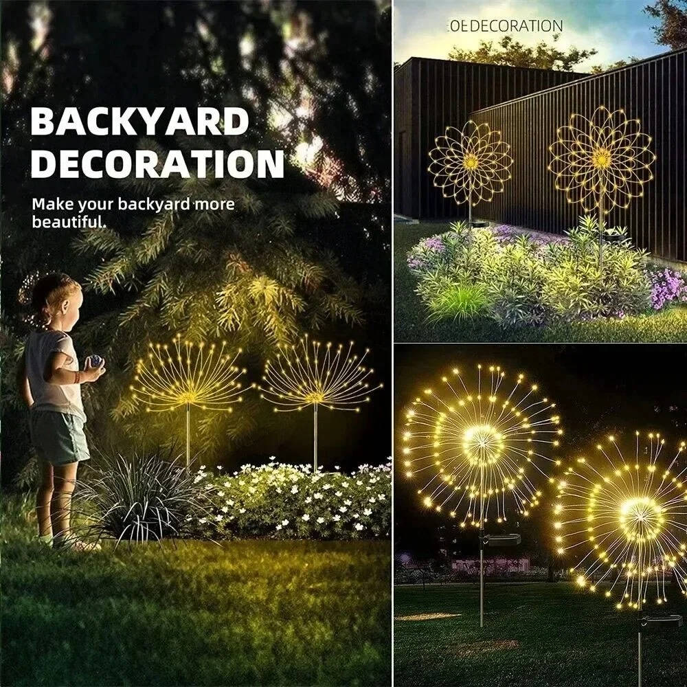 Firework Lights Outdoor Garden Decorations | Built for British Weather — Durable, Attractive Outdoor Design