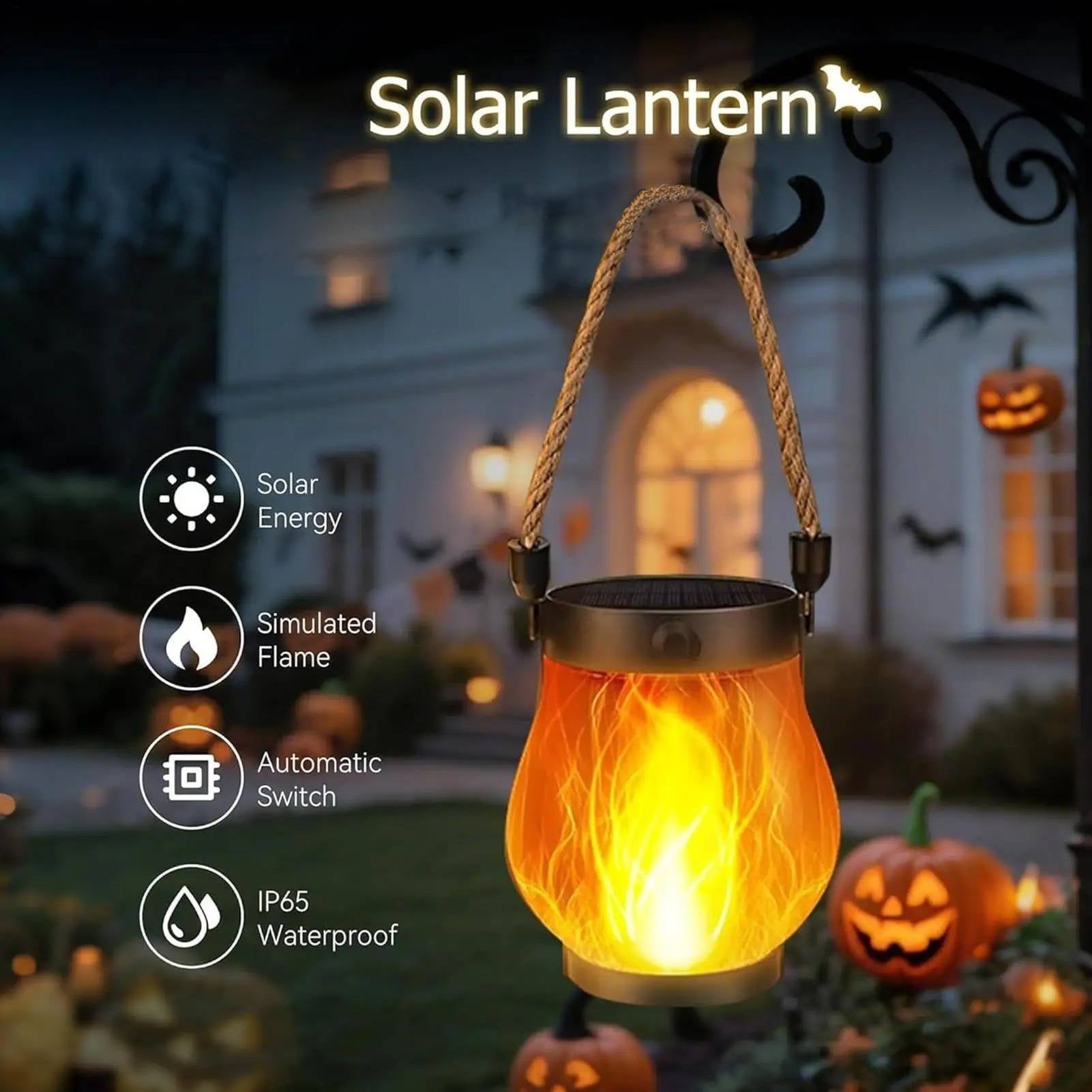 Solar Outdoor Porch Flame Lanterns | Premium Outdoor Essential for Garden Lovers — Built to Last Outdoors