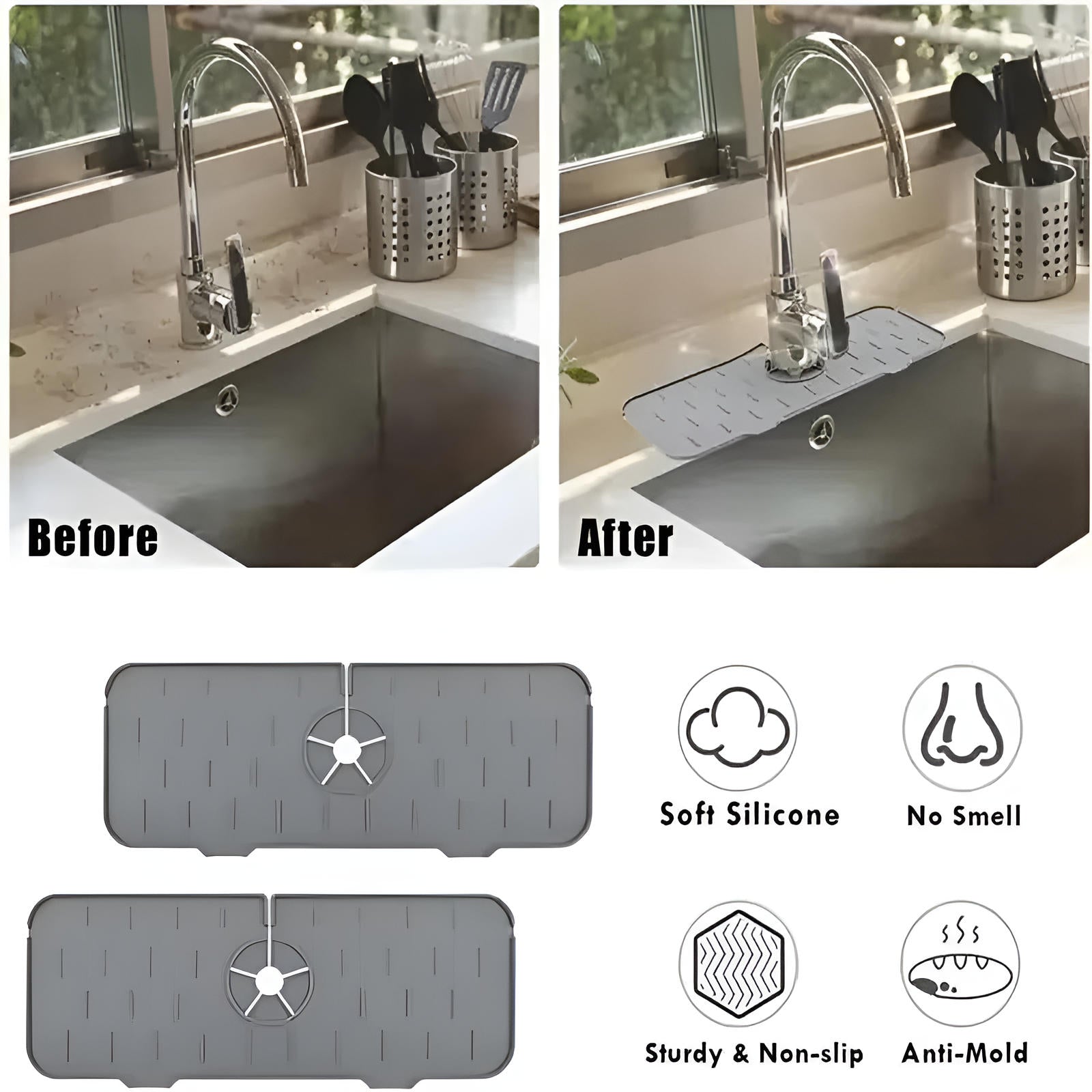 Kitchen Sink Faucetsplash Guard | The Kitchen Essential That Changes How You Cook, Prep & Enjoy Food