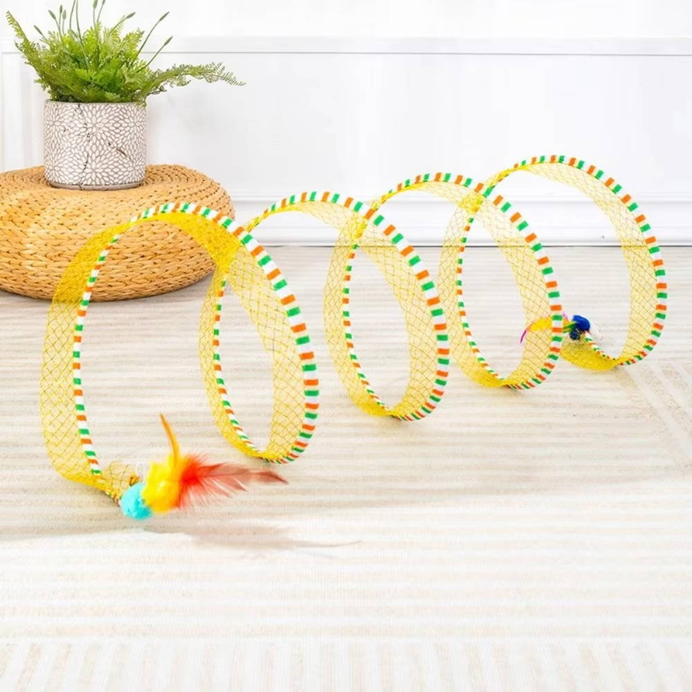 Cat Hunting Toy Set | Interactive Feather Wand & Plush Prey Toy for Indoor Cats