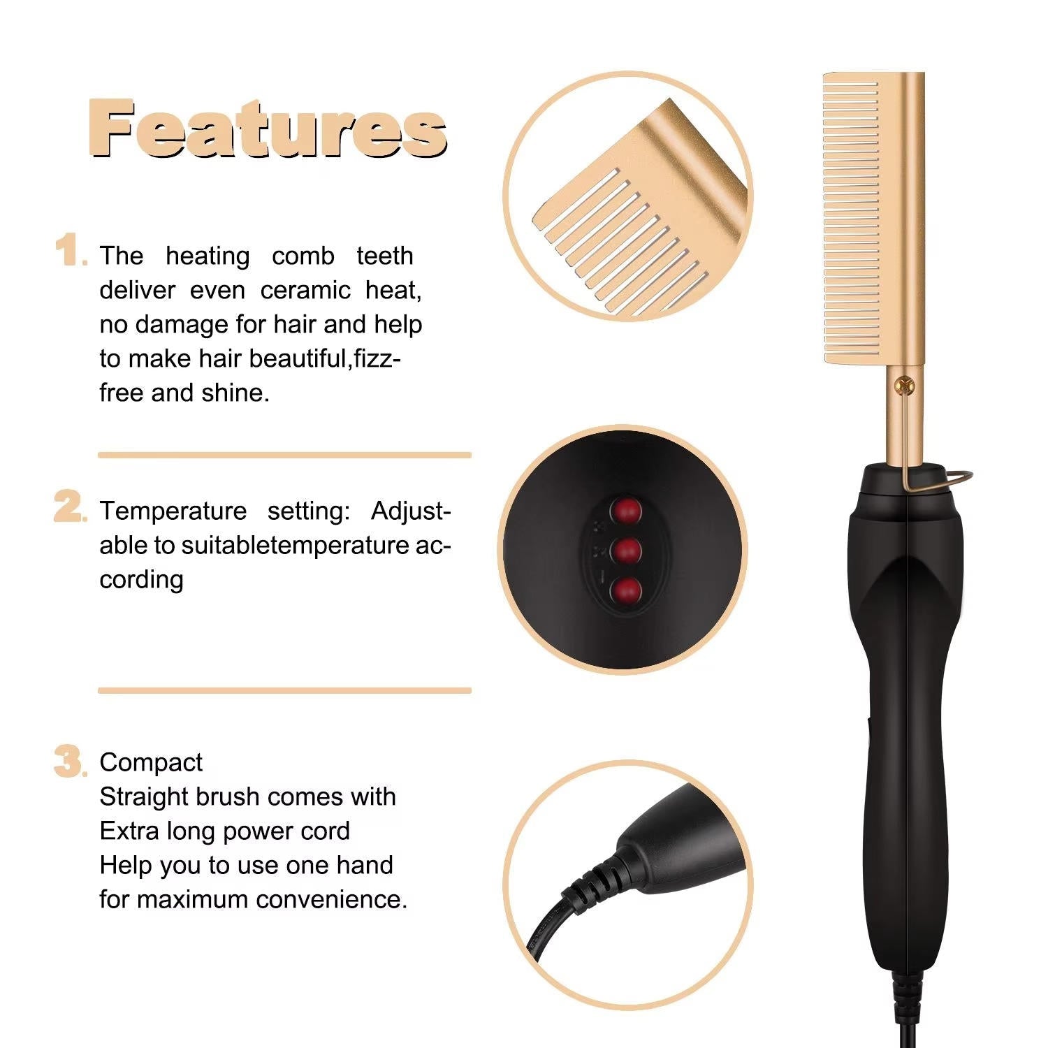 Hot Comb For Black Hair Thick And Coarse Hair | The Smart Choice for Quality, Reliability & Long-Lasting Performance
