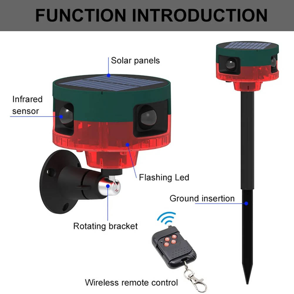360 Degree Solar Repeller For Pigeon Bird Wild Boar Rabbit Deer | Premium Pet Care — Safe, Durable & Trusted by Pet Owners Everywhere