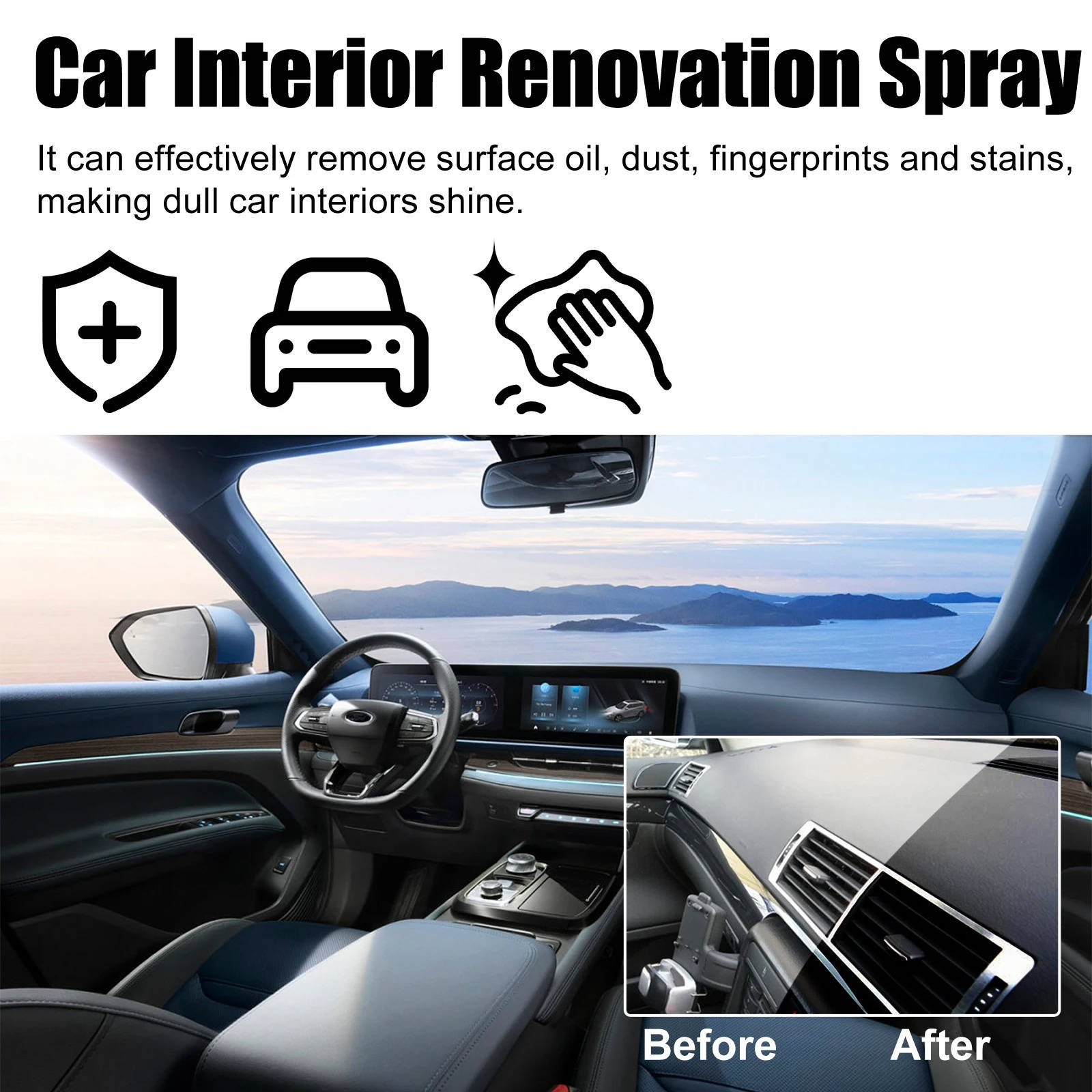 Professional Car Interior Cleaner Set of 3 | Practical, Beautiful & Built to Last — The Smart Choice for Any Home