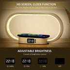 Alarm Clock with Wireless Charging Pad & Night Light | Bedside Digital Clock with Qi Phone Charger