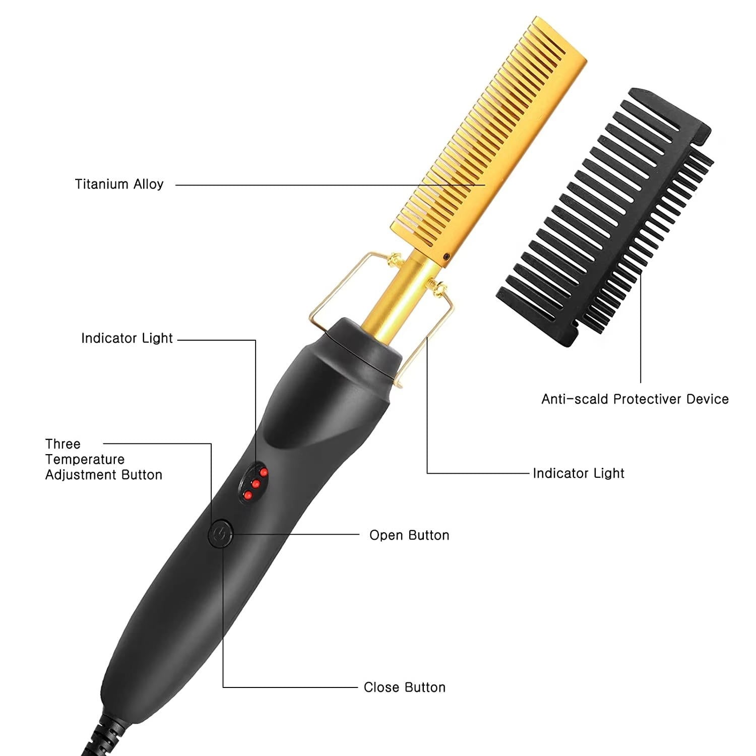 Hot Comb For Black Hair Thick And Coarse Hair | The Smart Choice for Quality, Reliability & Long-Lasting Performance