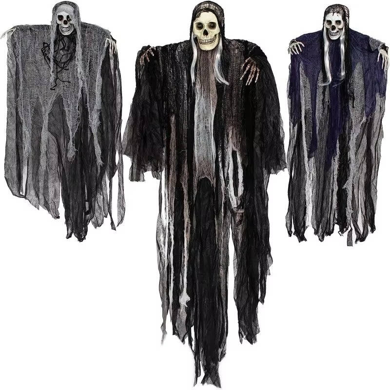 Scary Realistic Halloween Hanging Decorations Outdoor And Indoor — Set Of Three | Festive, Charming & Built to Create Magical, Lasting Seasonal Memories