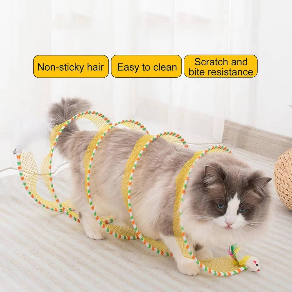 Cat Hunting Toy Set | Interactive Feather Wand & Plush Prey Toy for Indoor Cats