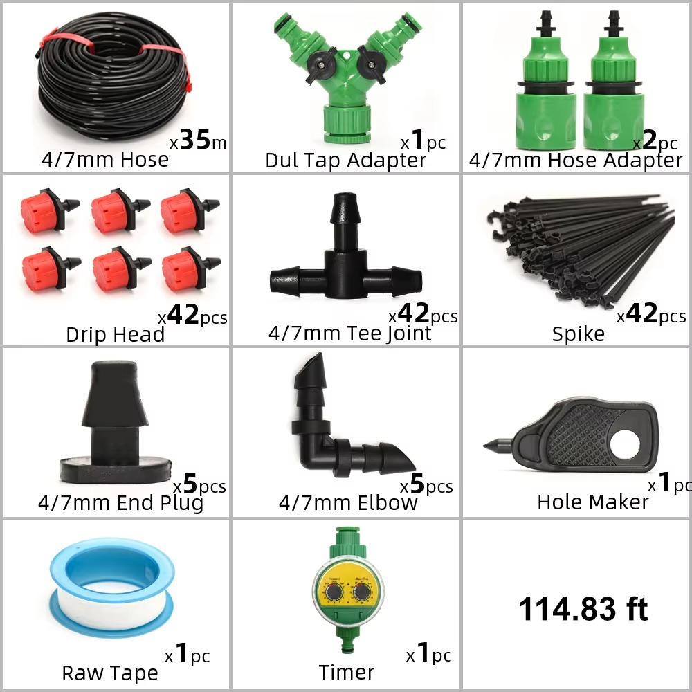Drip Irrigation System With Automatic Timer | Easy-Care Garden Essential That Transforms Any Outdoor Space