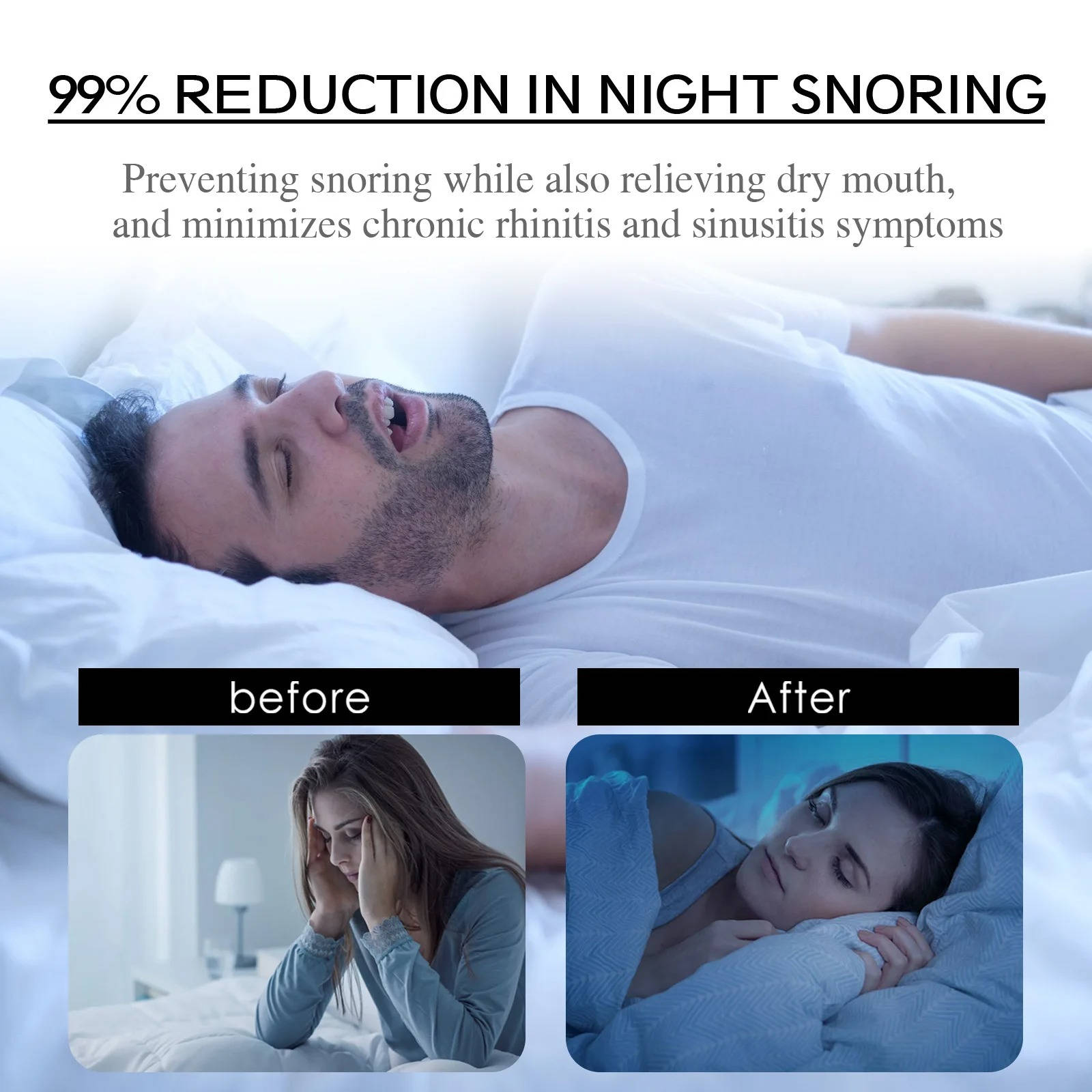 Mouth Tapes Anti Snoring | Ergonomic Design for Targeted Relief, Improved Comfort & Mobility