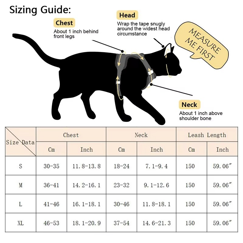 Reflective Cat Harness and Leash Set | Trusted by Pet Owners — Safe, Easy to Use & Built to Last