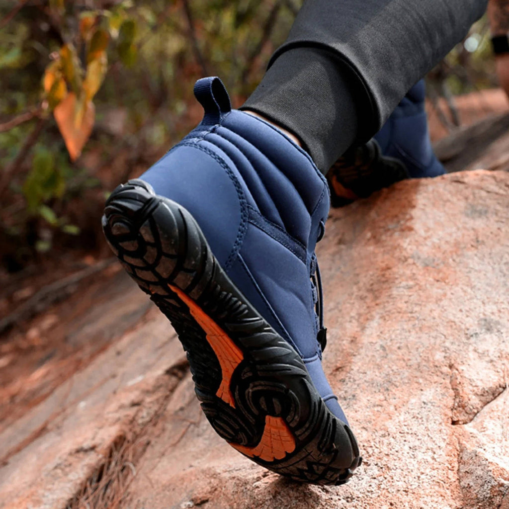 Waterproof Fleece-Lined Winter Barefoot Shoes | Snowproof Wide Toe Box Boots for Cold Weather