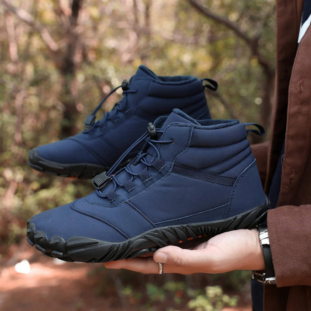 Waterproof Fleece-Lined Winter Barefoot Shoes | Snowproof Wide Toe Box Boots for Cold Weather