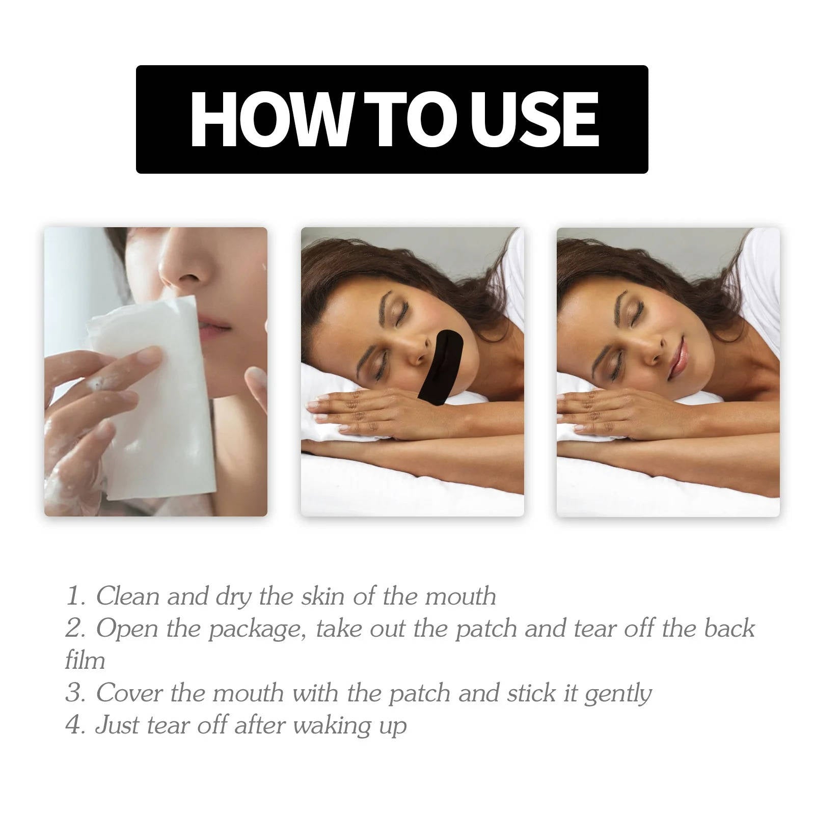 Mouth Tapes Anti Snoring | Ergonomic Design for Targeted Relief, Improved Comfort & Mobility