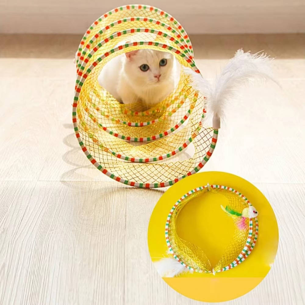 Cat Hunting Toy Set | Interactive Feather Wand & Plush Prey Toy for Indoor Cats