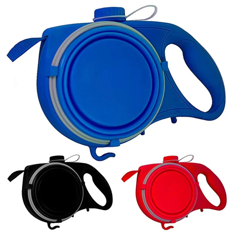 4-in-1 Multifunctional Dog Leash with Water Bottle & Bowl | Trusted by Pet Owners — Safe, Easy to Use & Built to Last
