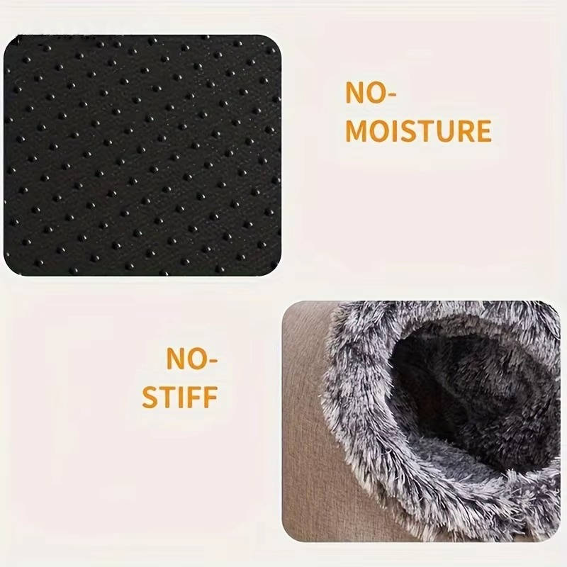 Winter Cat Bed | Warm Self-Warming Donut Pet Bed for Cats & Small Dogs