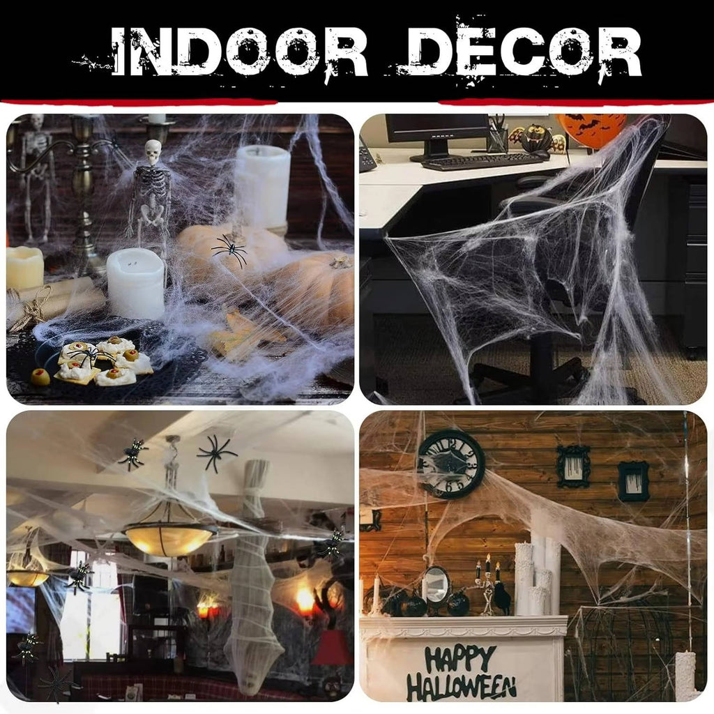 200 Sqft Spider Webs Halloween Door Decorations With Fake Spiders | Beautiful, Festive & Built to Last Season After Wonderful Season