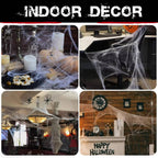 200 Sqft Spider Webs Halloween Door Decorations With Fake Spiders | Beautiful, Festive & Built to Last Season After Wonderful Season
