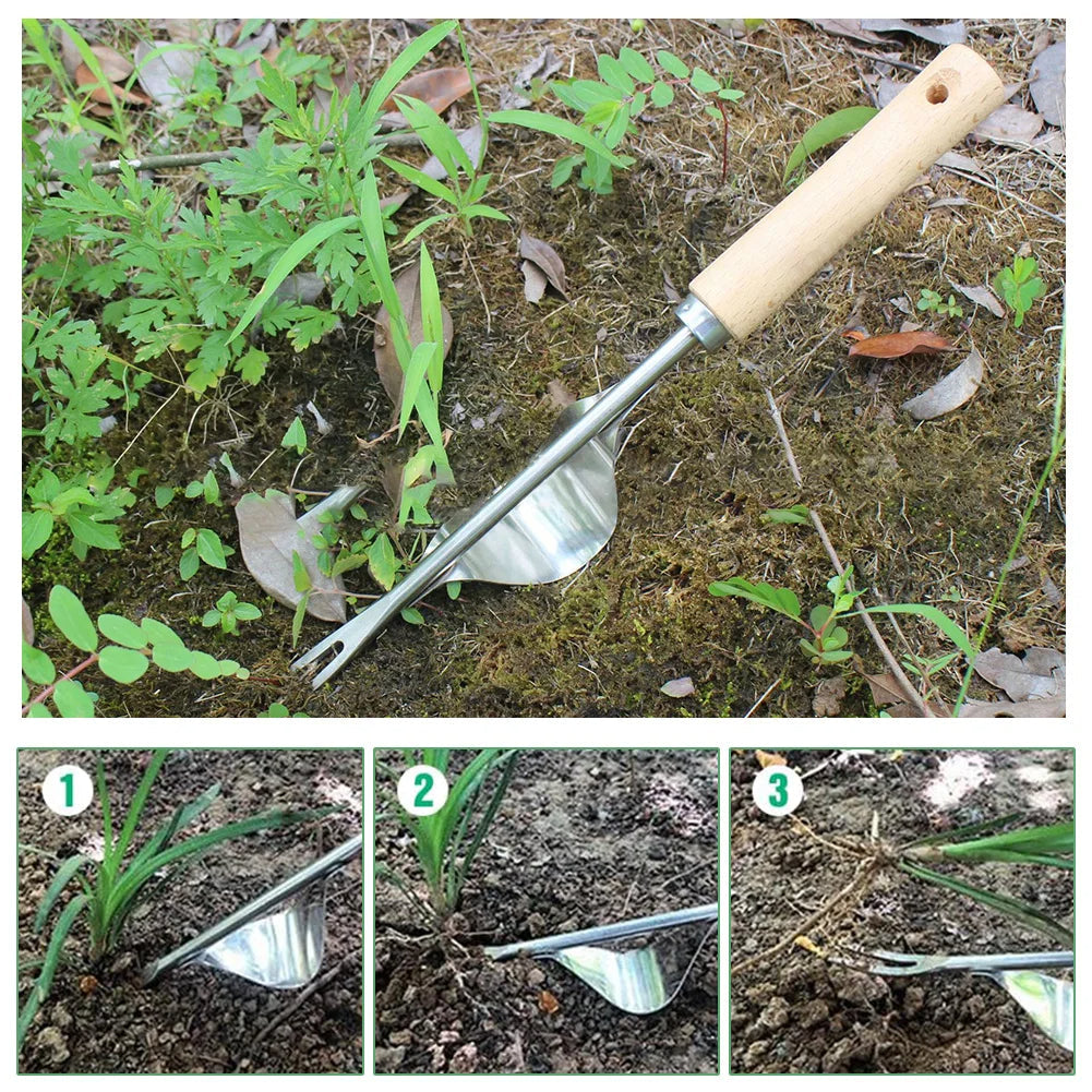V-Shaped Weed Puller Tool with Long Handle | Hardy, Weather-Resistant & Beautifully Designed for Your Outdoor Space