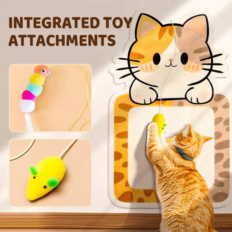 Wall Mounted Cat Scratching Post | Vet-Approved Pet Essential for Comfort, Safety & Wellbeing