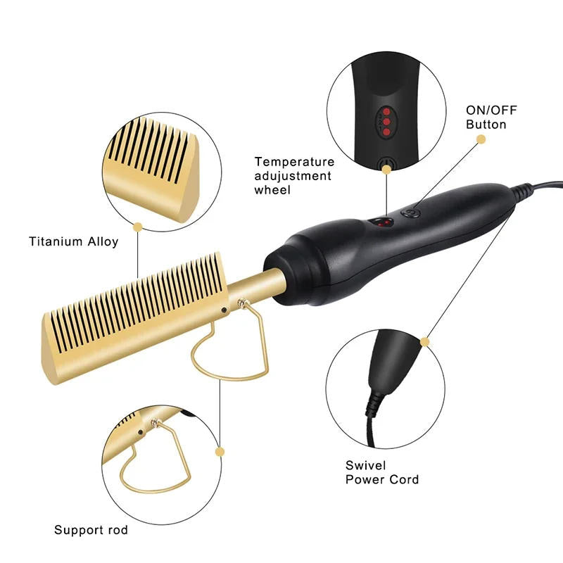 Hot Comb For Black Hair Thick And Coarse Hair | The Smart Choice for Quality, Reliability & Long-Lasting Performance