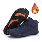 Waterproof Fleece-Lined Winter Barefoot Shoes | Snowproof Wide Toe Box Boots for Cold Weather
