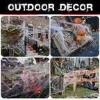 200 Sqft Spider Webs Halloween Door Decorations With Fake Spiders | Beautiful, Festive & Built to Last Season After Wonderful Season