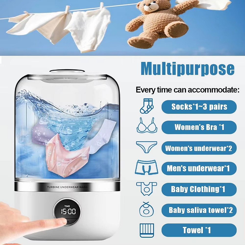 Mini Rechargeable Washing Machine | The Tech Upgrade You Didn't Know You Needed — Until You Try It