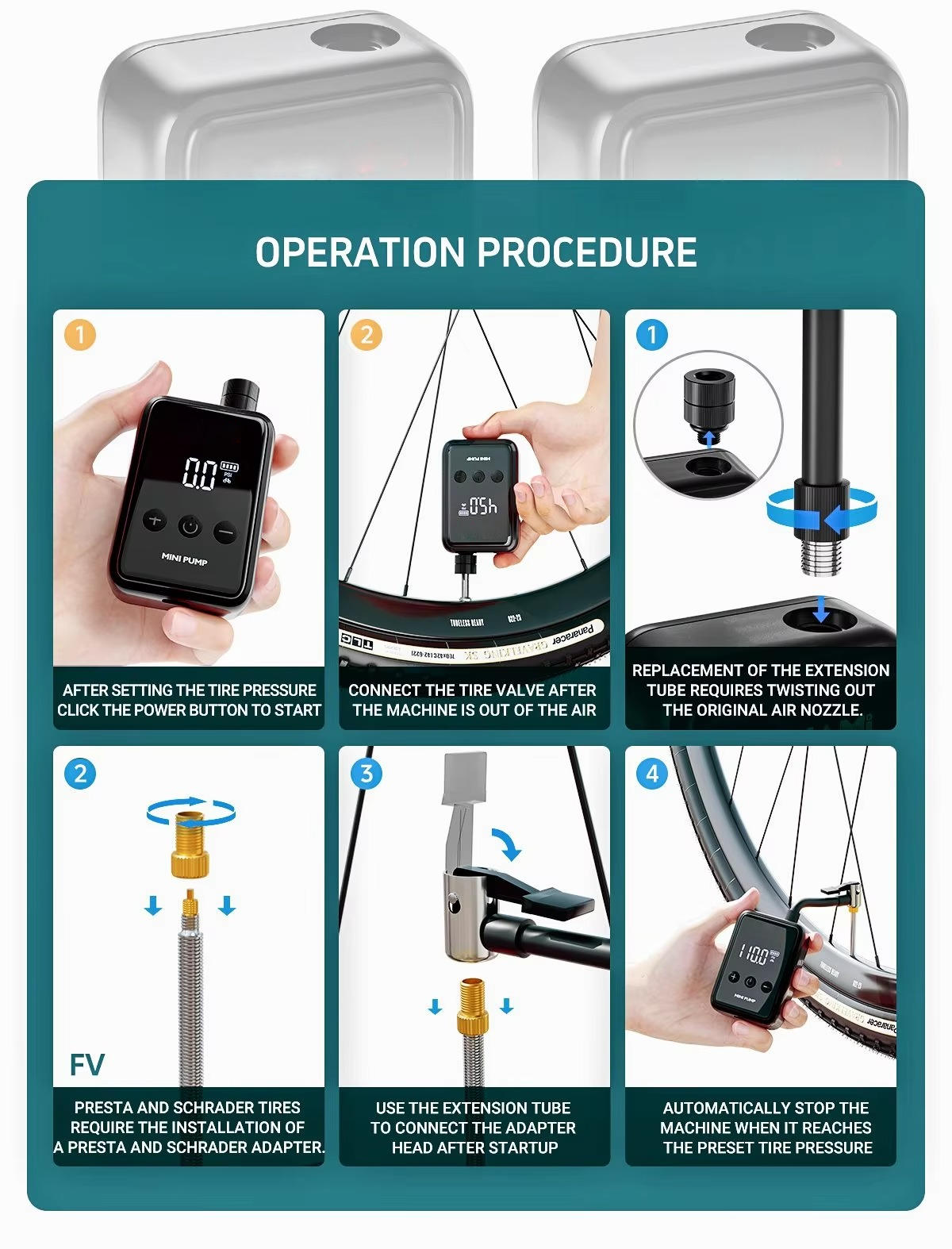 Electric Mini Bike Pump | Engineered for the Great Outdoors — Lightweight, Tough & Dependable