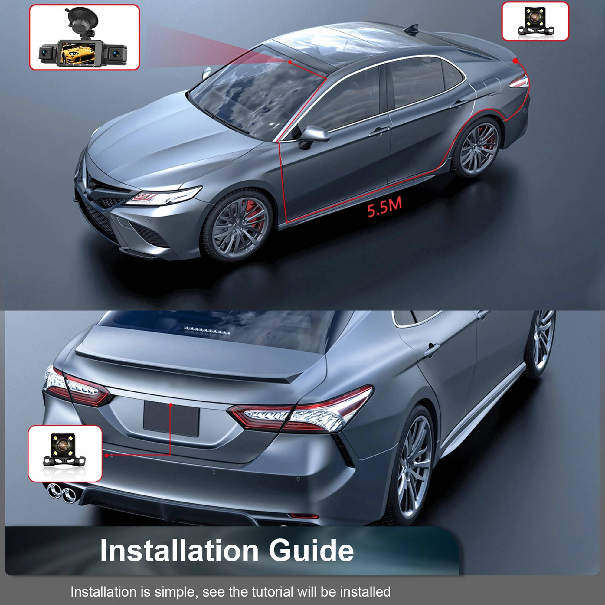 Wireless Car Dash Cam Front And Rear With Night Vision | Smart, Reliable Technology for Easier, More Connected Everyday Living