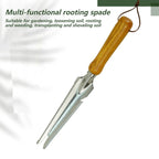 5-in-1 Stainless Steel Weed Puller Tool with Beech Handle | Hardy, Weather-Resistant & Beautifully Designed for Your Outdoor Space