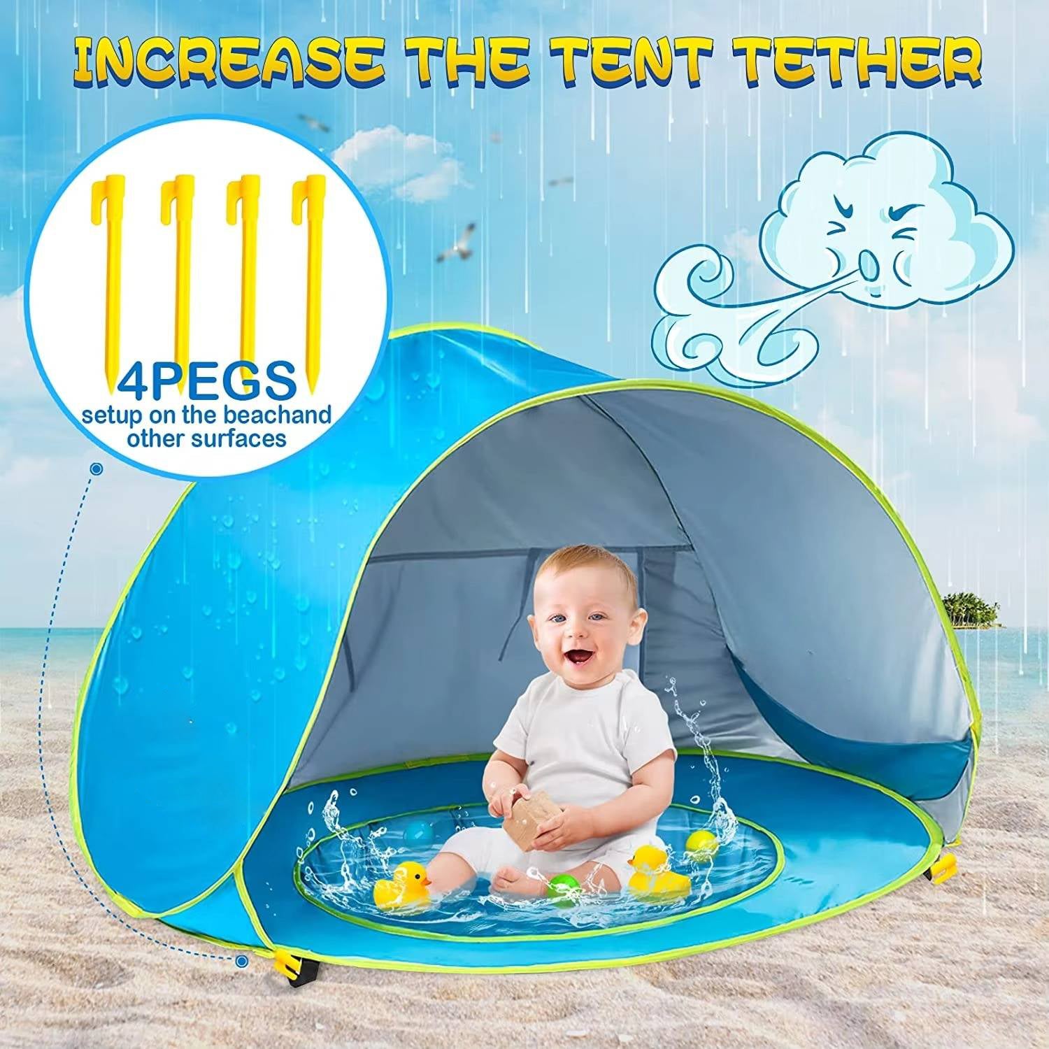 Baby Beach Tent UV Protection | Parent-Trusted Baby Essential — Comfort, Safety & Peace of Mind
