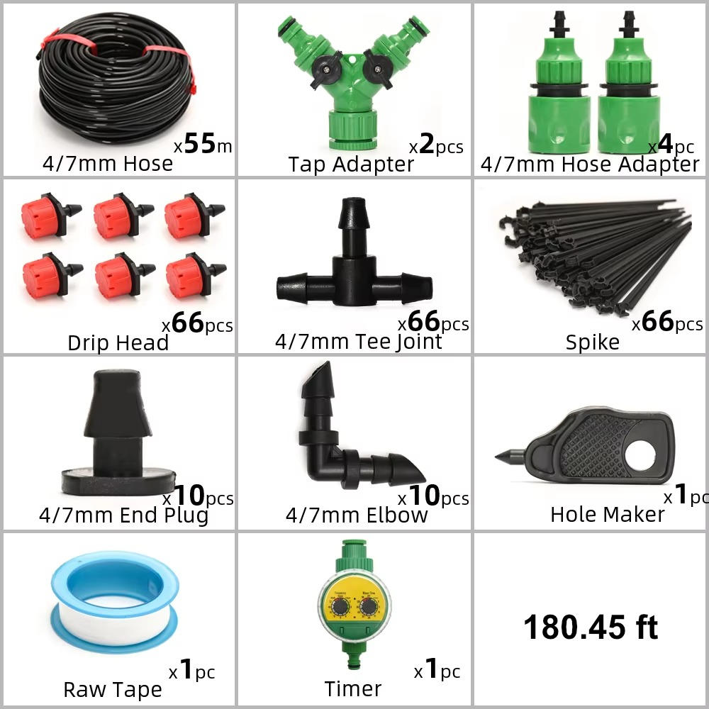 Drip Irrigation System With Automatic Timer | Easy-Care Garden Essential That Transforms Any Outdoor Space