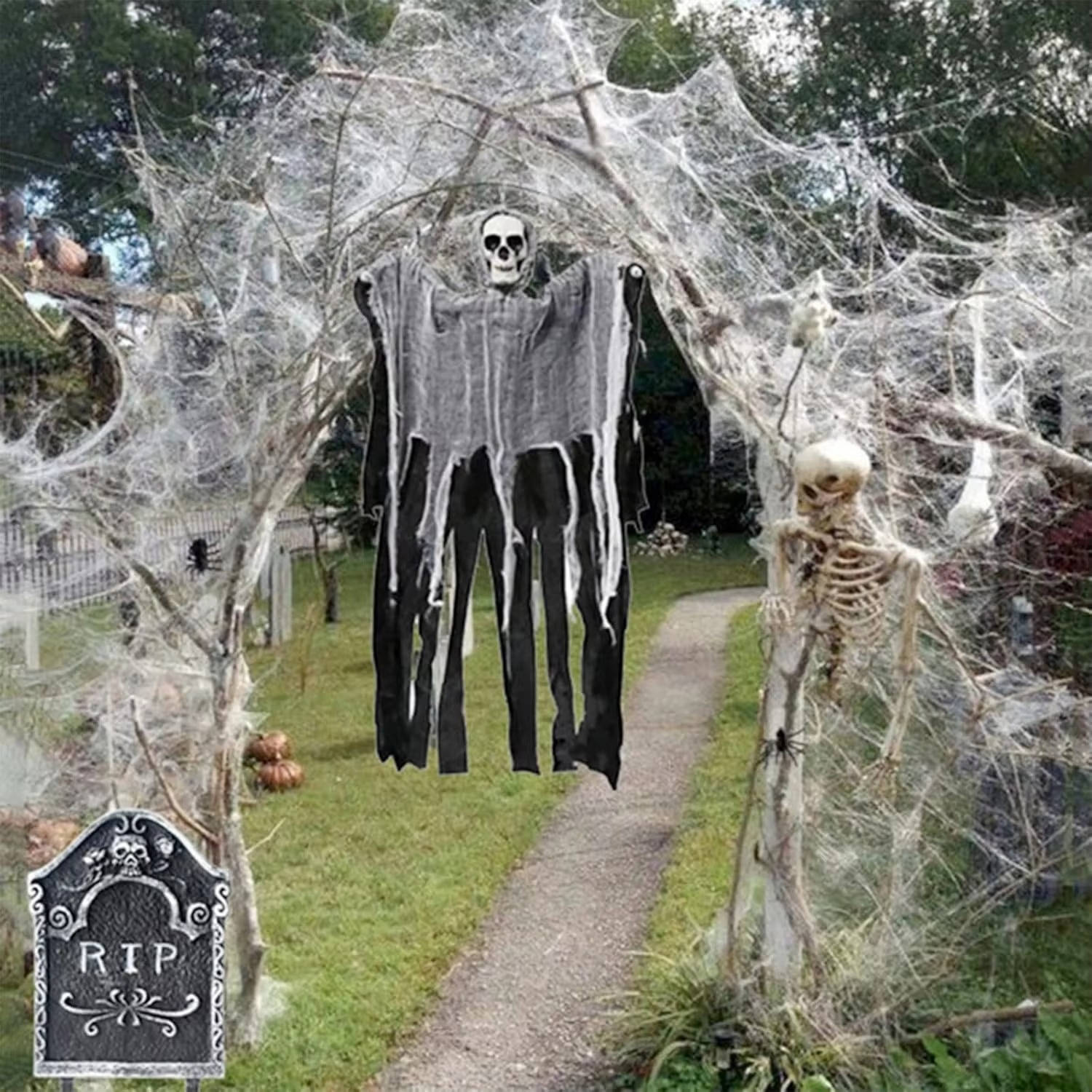 200 Sqft Spider Webs Halloween Door Decorations With Fake Spiders | Beautiful, Festive & Built to Last Season After Wonderful Season