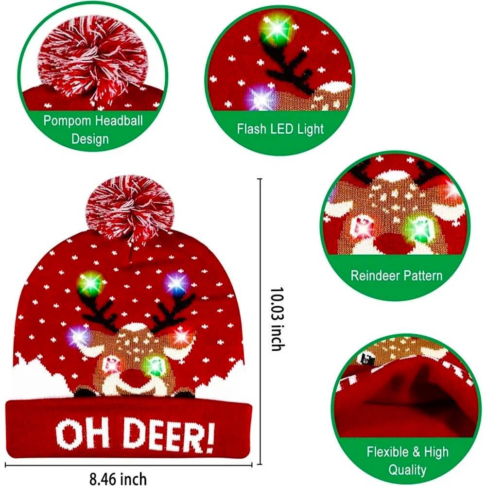 Light Up Christmas Hat | The Perfect Seasonal Touch for Your Home — or as a Thoughtful Gift