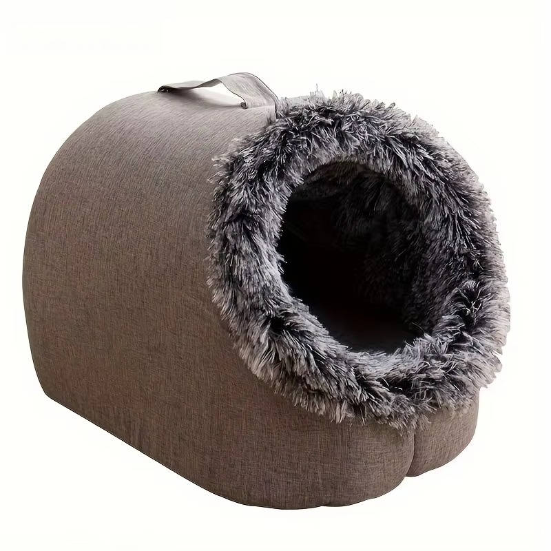 Winter Cat Bed | Warm Self-Warming Donut Pet Bed for Cats & Small Dogs