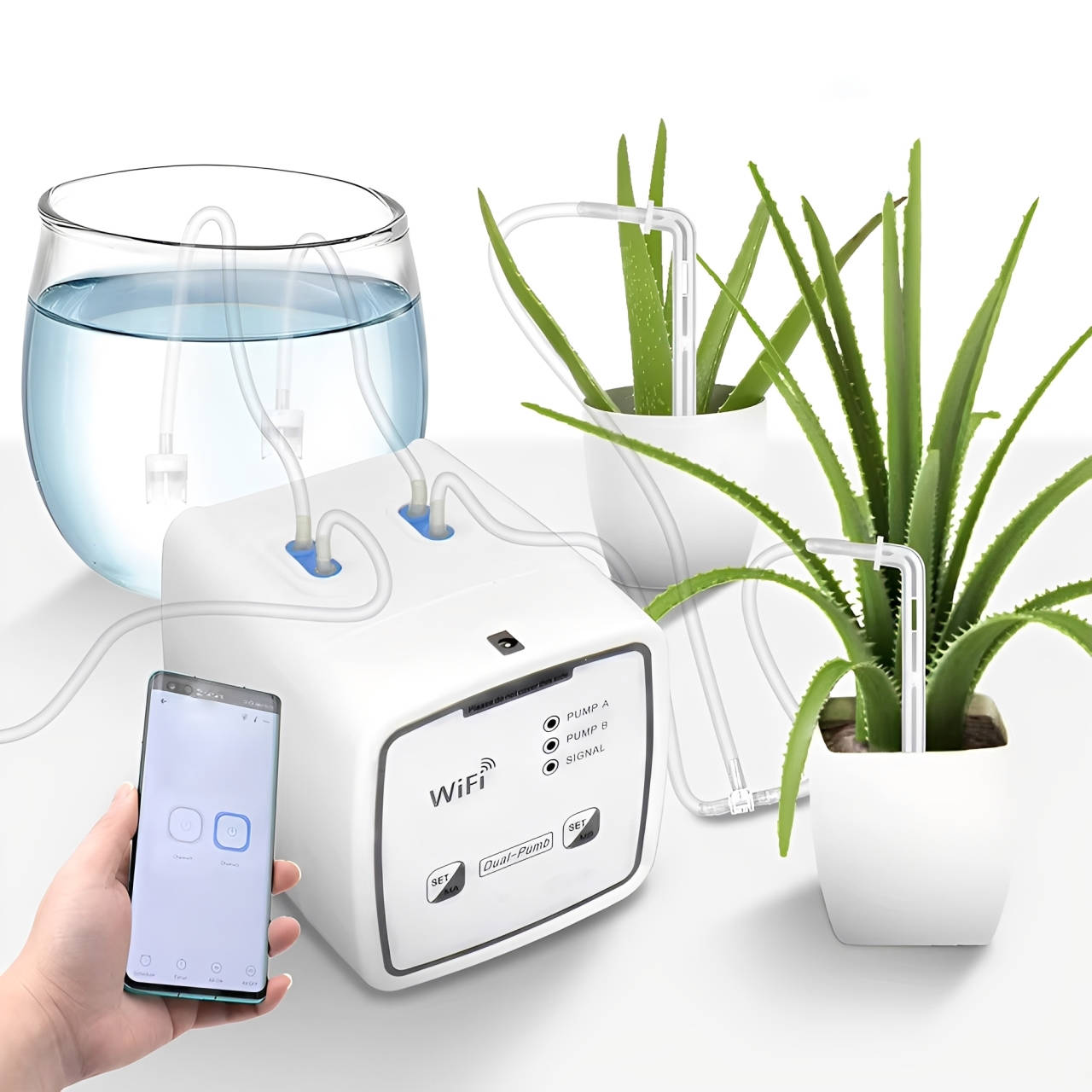 Wifi Smart Automatic Waterer For Plants — Up To 20 Pots | Hardy, Weather-Resistant & Beautifully Designed for Your Outdoor Space