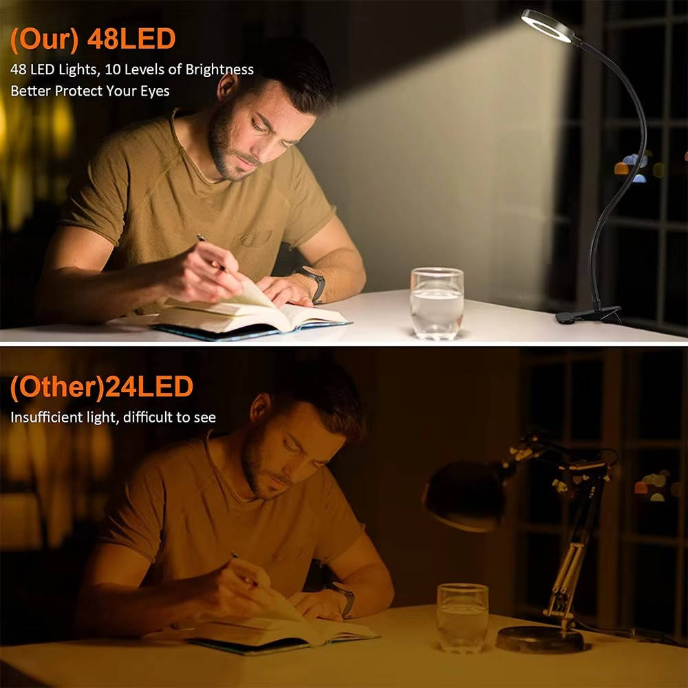 Clamp on Desk Lamp 360° Flexible Eye Friendly | Precision Engineering for DIY Enthusiasts & Trade Professionals Alike