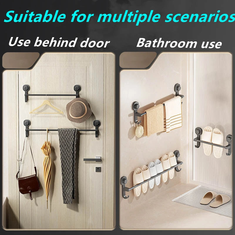 Wall-Mounted Towel Rack with Suction Cup | Practical, Beautiful & Built to Last — The Smart Choice for Any Home