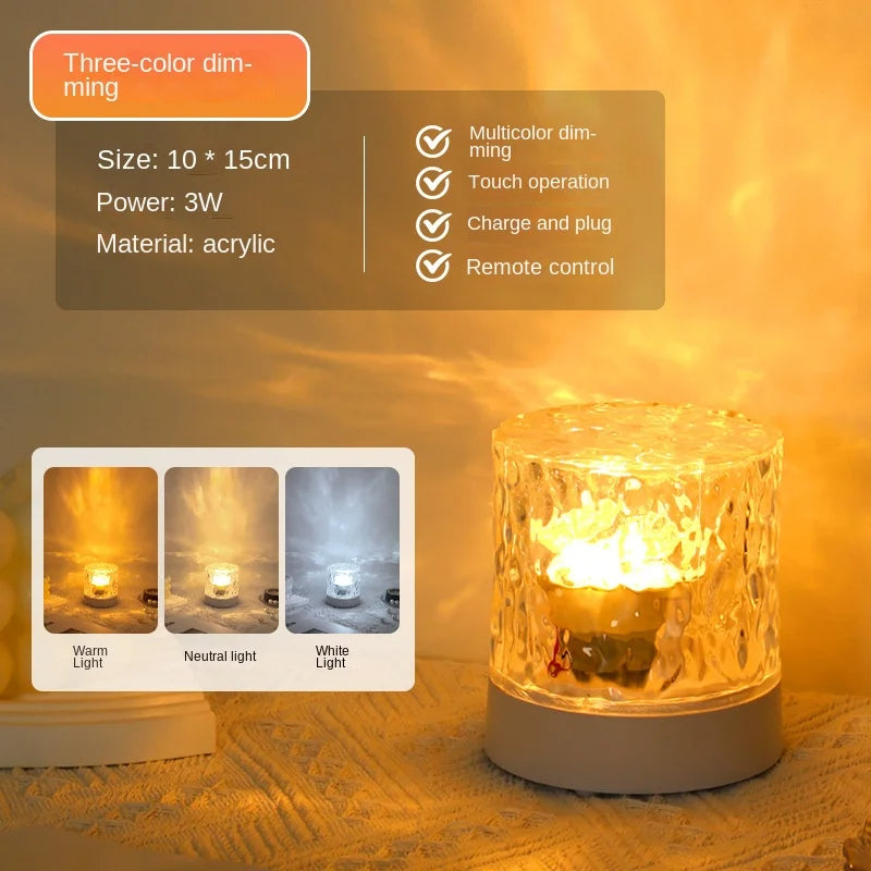 Crystal Ripple Projector Night Light | High-Performance Tech Built for Modern, Busy, On-the-Go Lifestyles