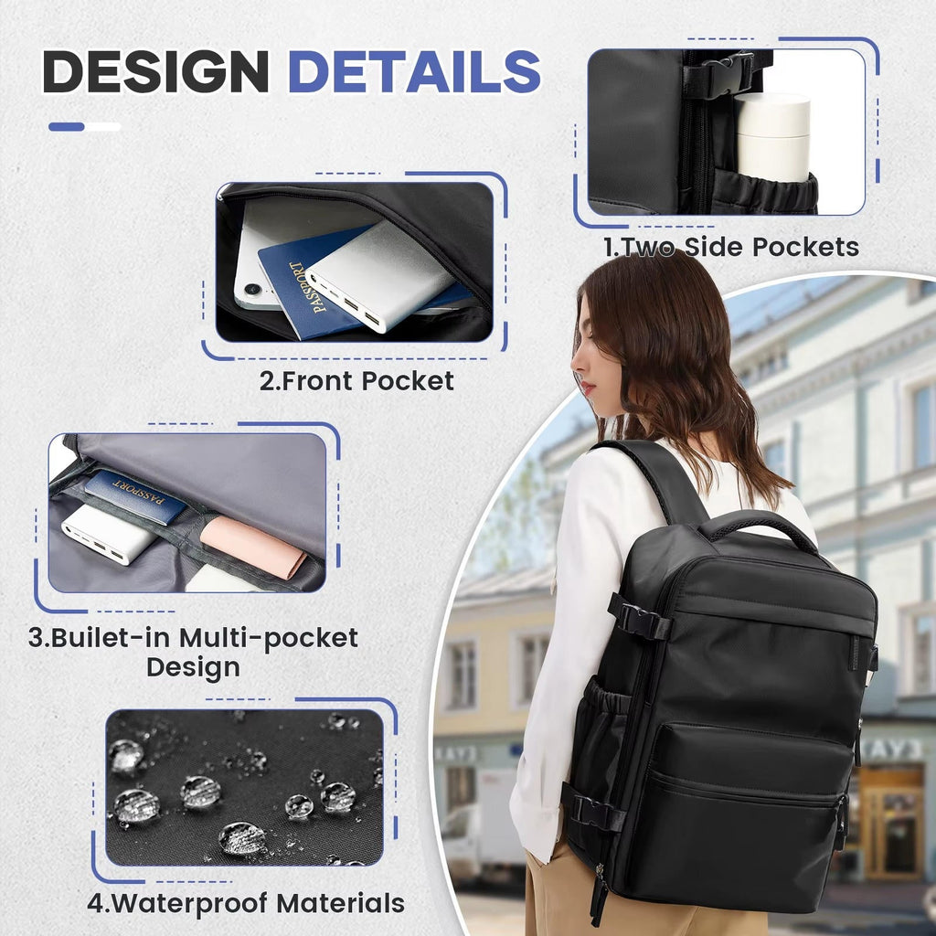 15.6in Travel Backpack | Luxury-Feel Fashion Accessory — Where Style Meets Everyday Function