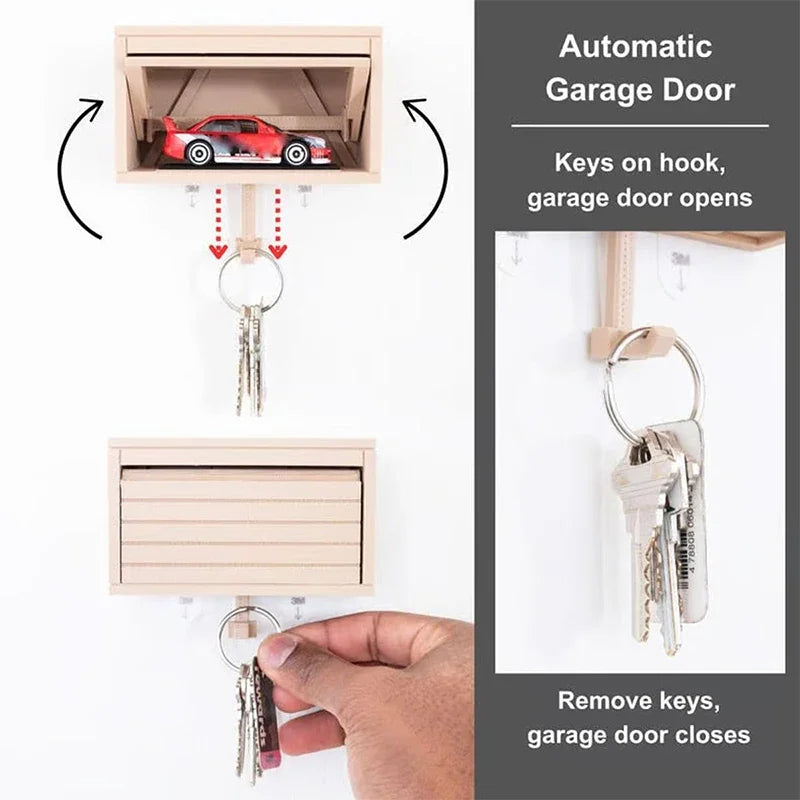 Fun Car Garage Key Holder for Wall | Effortlessly Functional Home Essential for Clean, Organised Living